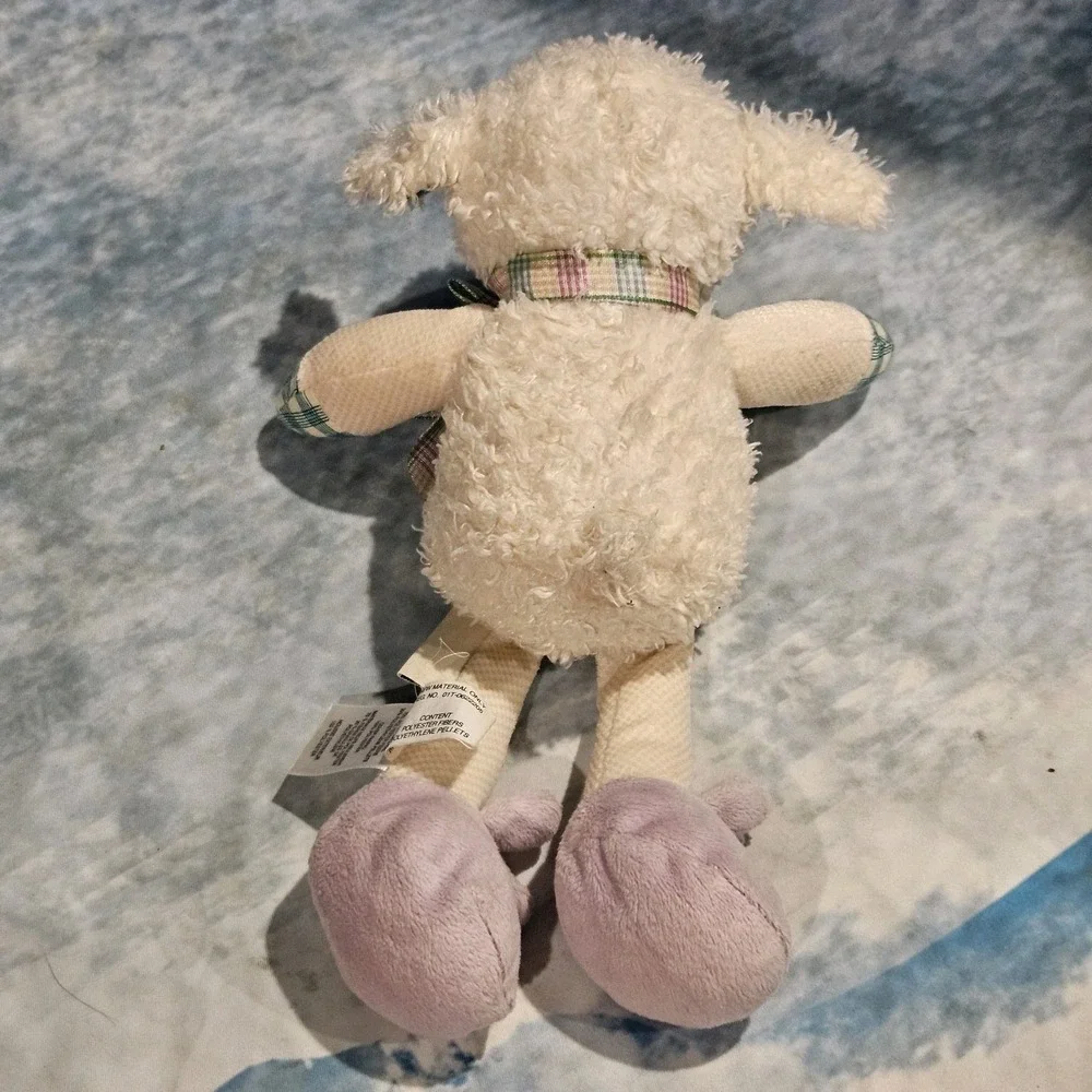 Pier 1 Imports Penguin & Lamb Plush Lot Winter Farmhouse Decor Stuffed Animals
